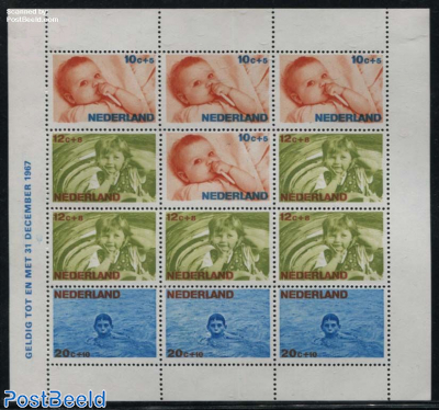 Child welfare s/s (12+8c stamp printed in raster 100)