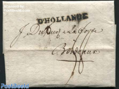 Letter from Amsterdam to Bordeaux