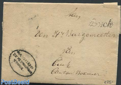 Folding letter from S Hertogenbosch to Boxmeer