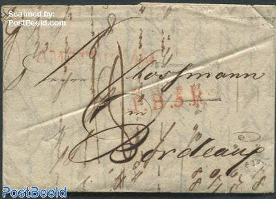 Folding letter to Bordeaux