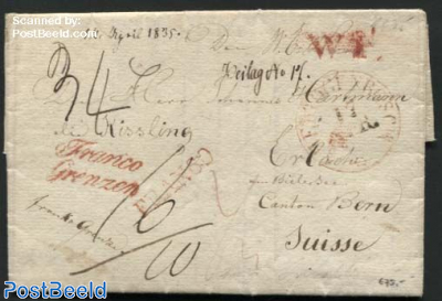 Letter from Veghel (postmark: s-Hertogenbosch) to Switzerland