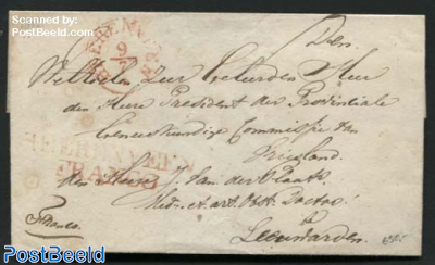 Franco letter from Heerenveen to Leeuwarden