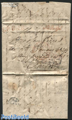 Letter from s-Gravenhage to Paris via Thionville