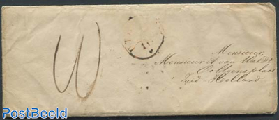 Littele envelope with a folded letter. From Montfoort