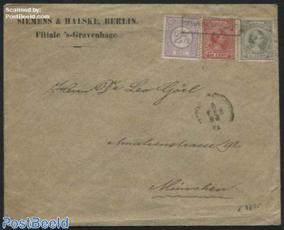 Letter from s-Gravenhage to Muenchen (D), postmark: boxed s-Gravenhage