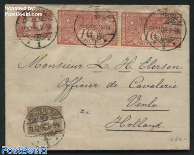 Cover with 2x NVPH No. 84, Postmark 31-12-06