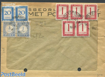 postage due 5x1c and 2x20 c