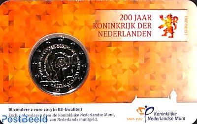 2 Euro 2013 200 Years Kingdom coincard