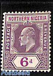 Northern Nigeria, 6d, WM Multiple Crown-CA, Stamp out of set