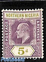 Northern Nigeria, 5d, WM Multiple Crown-CA, Stamp out of set