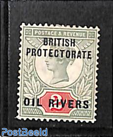 Oil Rivers, 2p, Stamp out of set