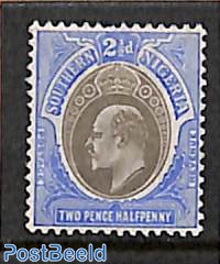 South Nigeria, 2.5d, WM Crown-CA, Stamp out of set