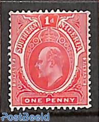 South Nigeria, 1d, (small d), WM Mult. Crown-CA, Stamp out of set