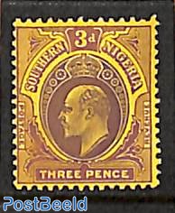 South Nigeria, 3d, WM Mult. Crown-CA, Stamp out of set
