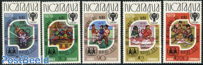 Olympic games, red overprints 5v