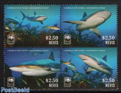 WWF, Caribbean Reef Shark $2,50, 4v [+]