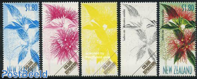 Flowers colour separations 4v+final stamp