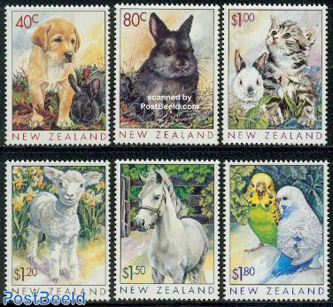 Domestic animals 6v
