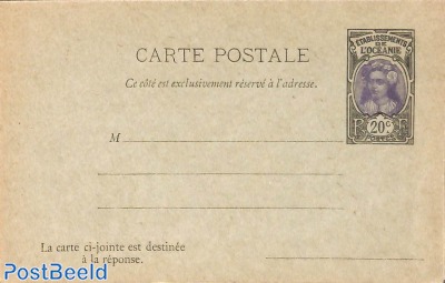 Reply paid postcard  20/20c