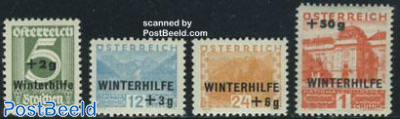 Winter aid, overprints 4v