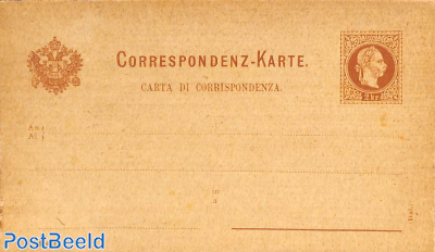 Postcard 2kr, Italian, small An/Al