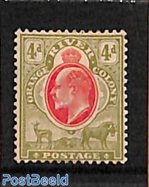 4d, WM Crown-CA, Stamp out of set