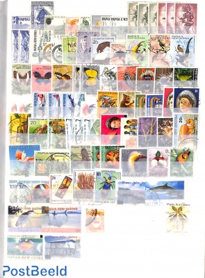 Page with used stamps PNG, mainly stamps out of sets