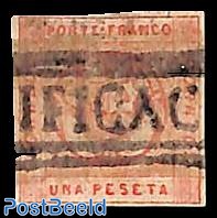 una peseta used, (certIFICACion)
