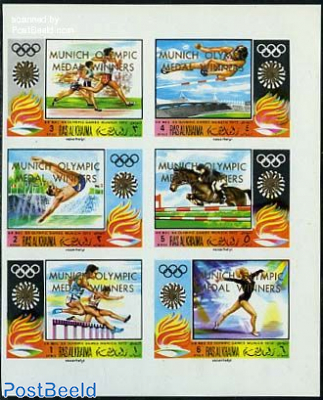 Olympic winners 6v m/s, imperforated