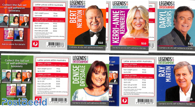 Television legends 5 foil booklets