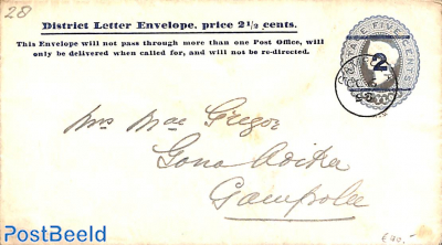 District letter Envelope, used