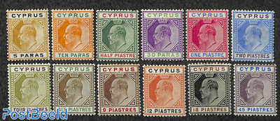 Definitives king Edward VII, WM Multiple CA-Crown 12v