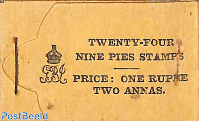 Booklet with 24x NINE PIES overprint stamps