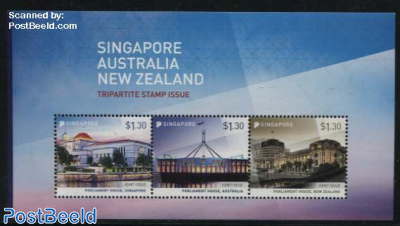 Parliaments s/s, Joint Issue Australia & New Zealand