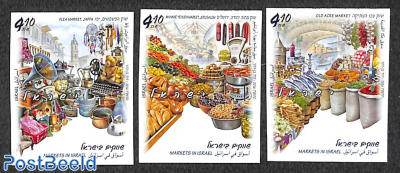 Markets in Israël 3v, imperforated