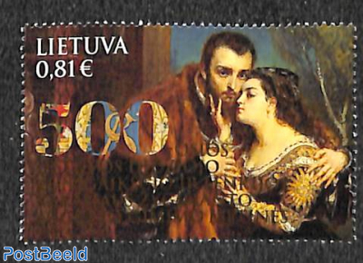 Sigismund Augustus 500 years 1v