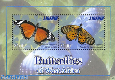 Butterflies of West Africa s/s
