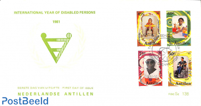 Int. year of disabled persons 4v, FDC