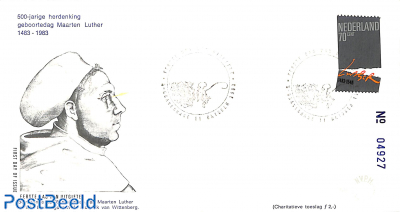 Maarten Luther, special cover with 95 statements inside