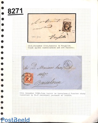 Classic Spain, 1 cover (1858)  + 1 coverfront (1851)  with description