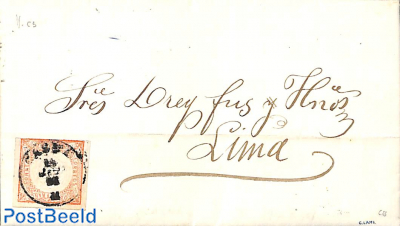 Folding letter from CASMA to Lima