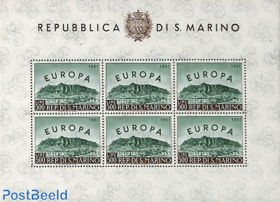 Europa CEPT m/s (with 6 stamps)