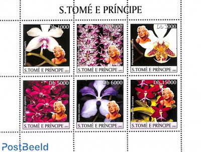 Orchids, Marilyn Monroe 6v m/s