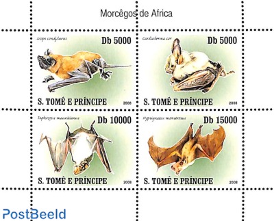Bats 4v m/s  (issued 31 dec 2007 but with year 2008 on stamps, see Michel cat.)