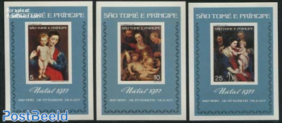 Christmas, Rubens 3 sd/s, imperforated