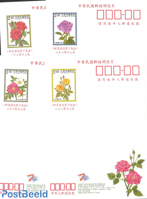 Postcard set flowers (4 cards)