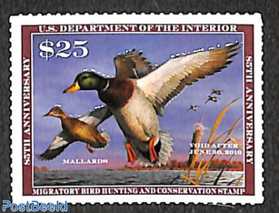 Duck hunting stamp 1v