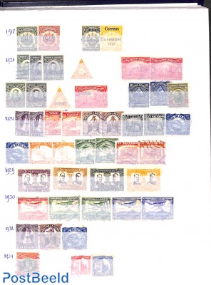 2 pages with stamps El Salvador o/*