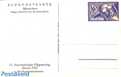 Postcard 40c, Int. air meeting Zürich