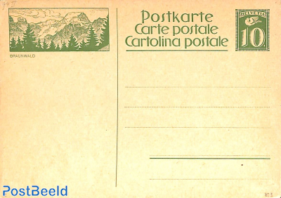 Illustrated postcard 10c, Braunwald